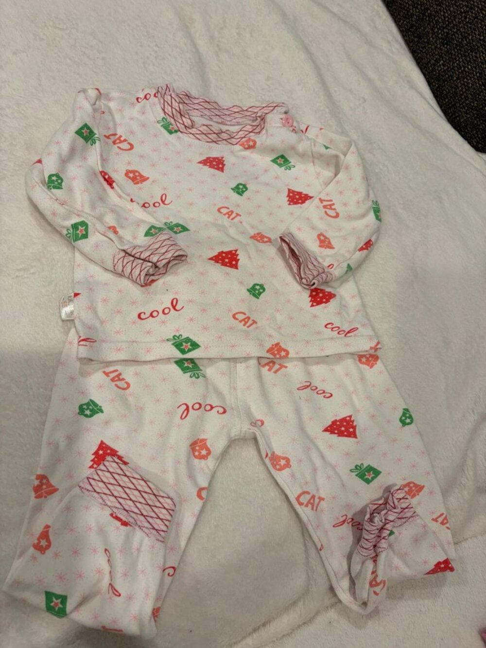 Baby Christmas Print 2-Piece Pajama Set